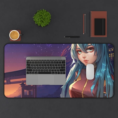 Anime Girl in Space Suit Desk Mat – Schreibtischunterlage im futuristischen Anime-Design