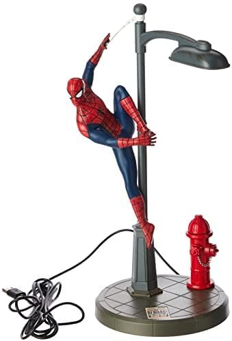 Spider-Man Tischlampe - Offiziell lizenziertes Disney-Tischlicht, Marvel-Strassenbeleuchtung Spider-Man-Spotlight, Geschenk für Multiverse-Fans