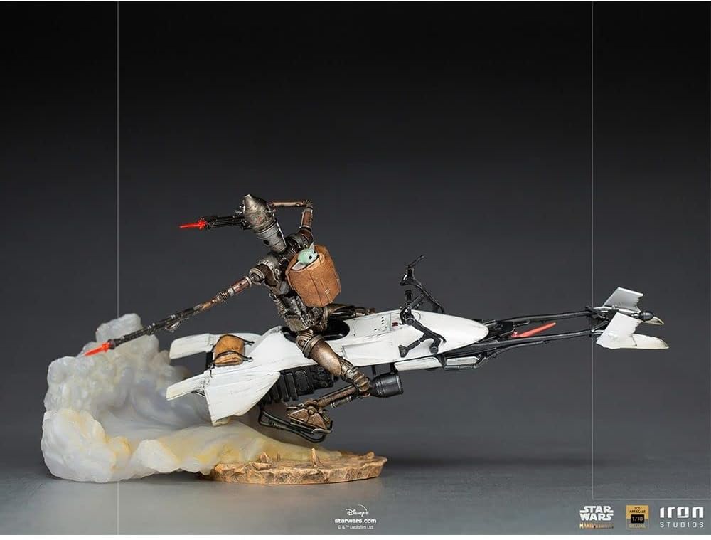 Iron Studios Deluxe BDS: Disney Star Wars The Mandalorian - IG-11 and The Child Art Scale Polystone Statue (1/10) (LUCSWR47021-10)