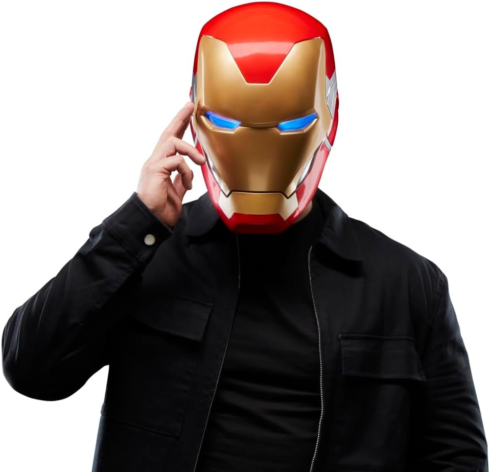 Marvel Legends Series Iron Man elektronischer Premium Helm mit Lichteffekten, Avengers: Endgame Rollenspielartikel für Erwachsene