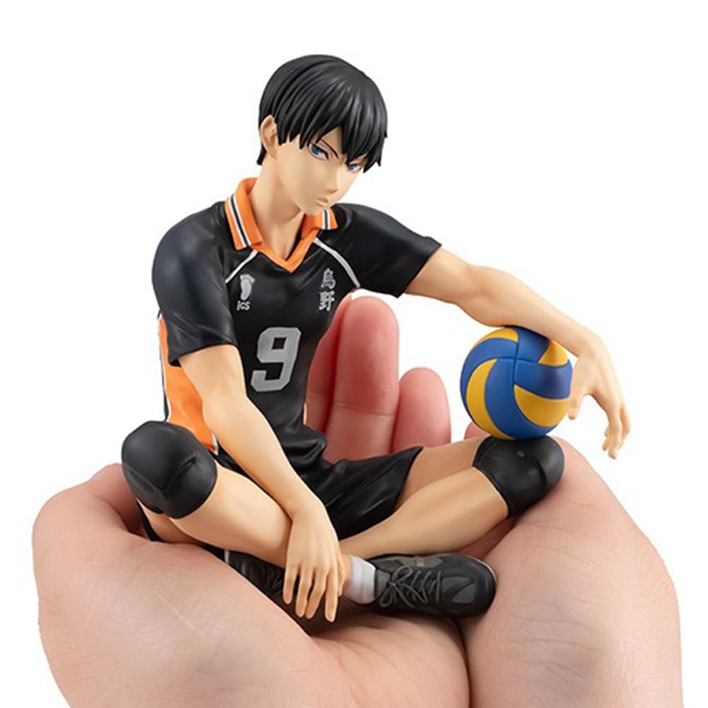 Haikyuu Figur Hinata Syouyou/Kageyama Statue - Nudelstopper Modell 10 cm - Sammlerstück PVC Sitzpose Skulptur Desktop Ornament