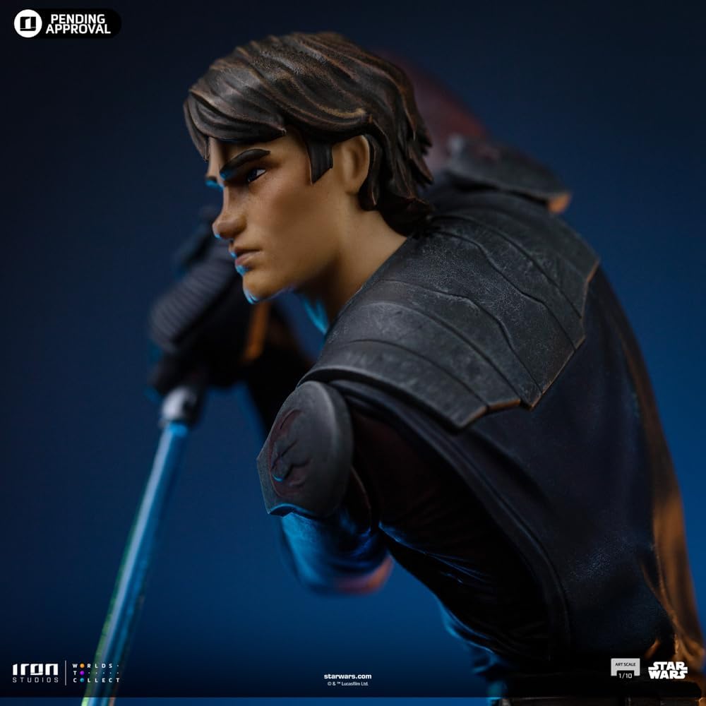 Iron Studios Sammlerstück, Kunststatue, Maßstab 1/10, Anakin Skywalker Star Wars: Clone Wars, Polysteinharz, mehrfarbig, 19,1 cm