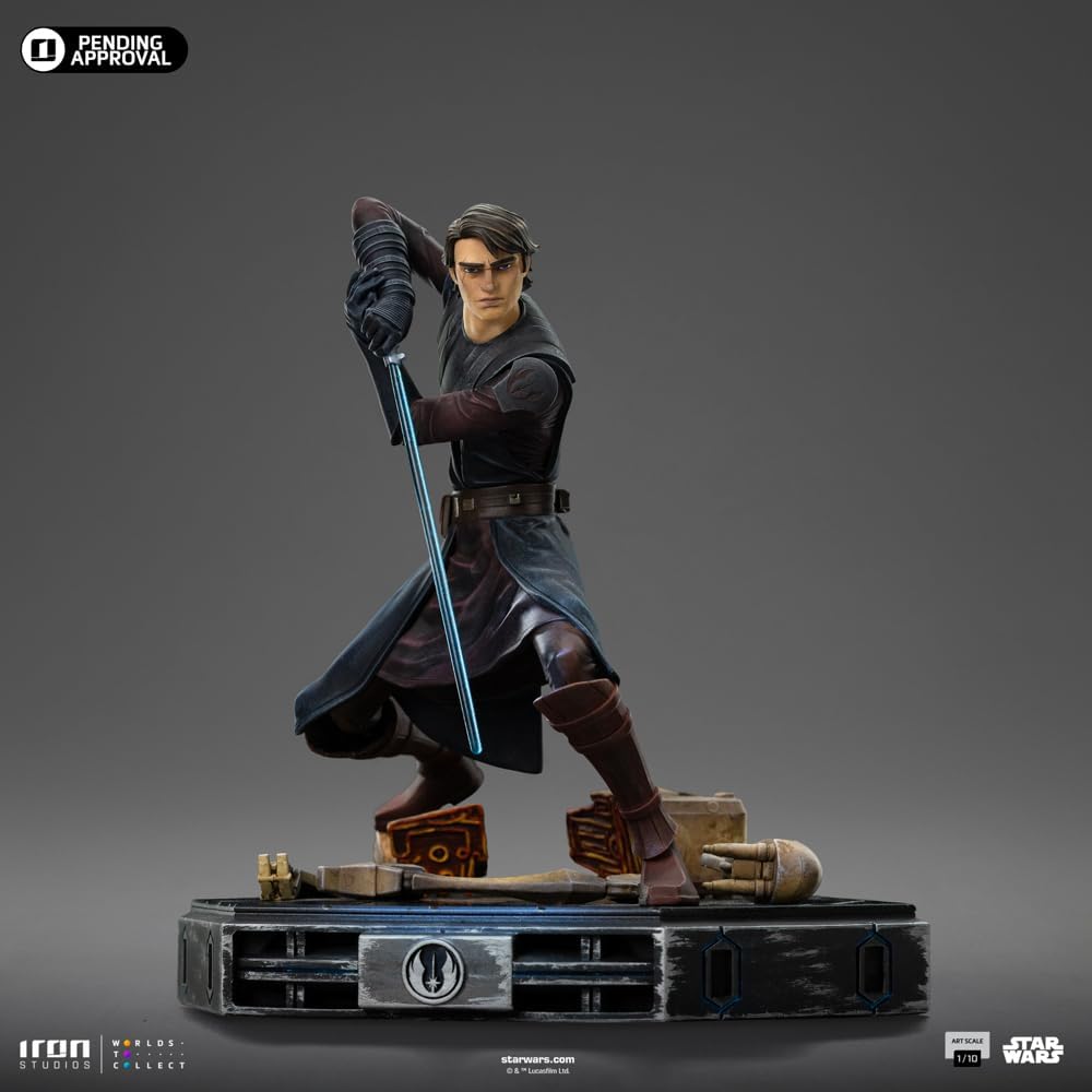 Iron Studios Sammlerstück, Kunststatue, Maßstab 1/10, Anakin Skywalker Star Wars: Clone Wars, Polysteinharz, mehrfarbig, 19,1 cm