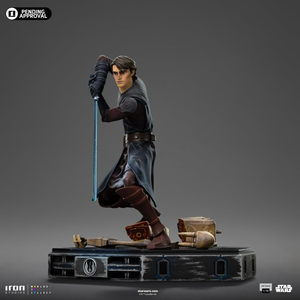 Iron Studios Sammlerstück, Kunststatue, Maßstab 1/10, Anakin Skywalker Star Wars: Clone Wars, Polysteinharz, mehrfarbig, 19,1 cm