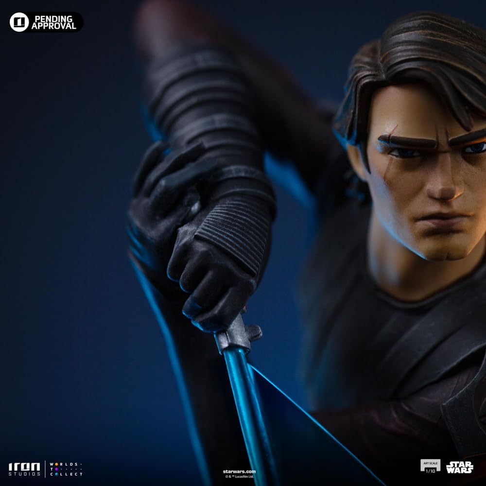 Iron Studios Sammlerstück, Kunststatue, Maßstab 1/10, Anakin Skywalker Star Wars: Clone Wars, Polysteinharz, mehrfarbig, 19,1 cm