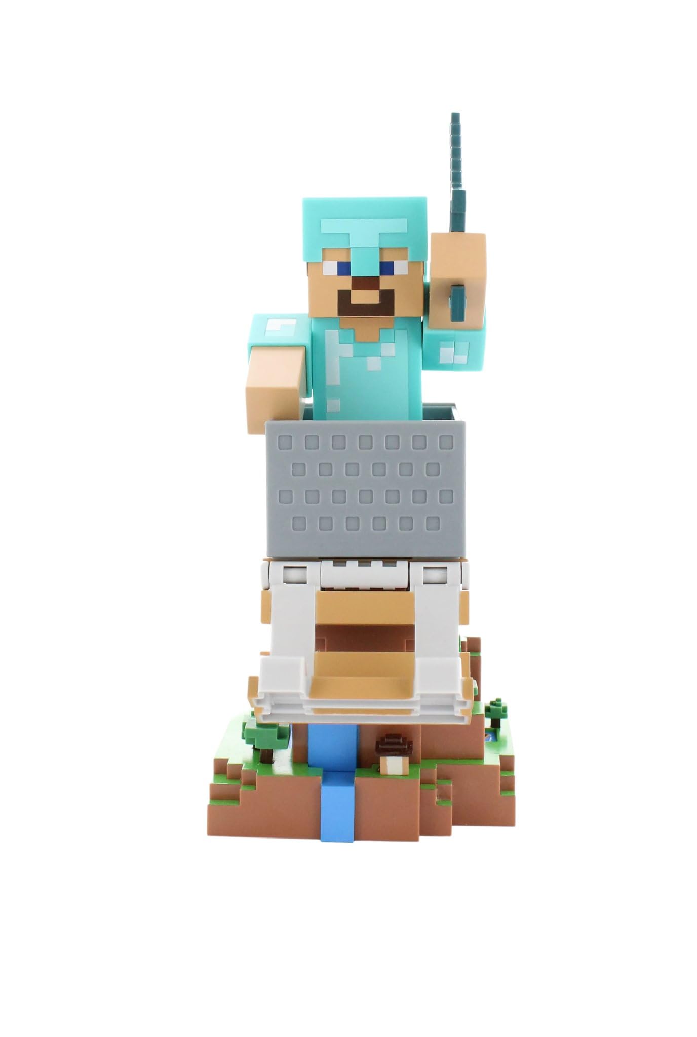 Cableguys Minecraft Steve in Diamond Armour Controller Halter & Handy Ständer - Gaming Zubehör für Schreibtisch-Setup, Ständer Kompatibel mit Xbox-, PlayStation- & den meisten Standard-Controllern