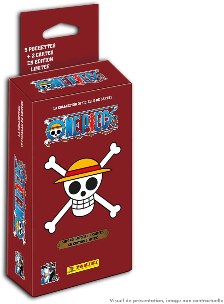 Panini One Piece Trading Cards 25. Geburtstag, Blisterverpackung, 5 Hüllen + 2 Karten, limitierte Auflage, 004897KBF5