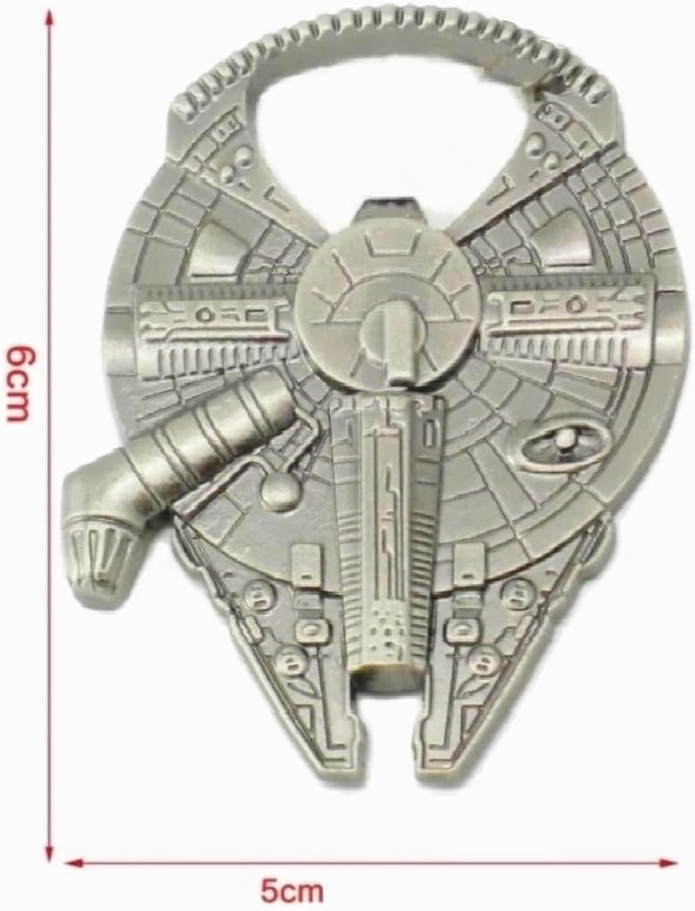 Han Solo's Millennium Falke Flaschenöffner in Raumschiff-Optik | 60 x 48mm, Star Wars Fan Geschenk, Geschenk Kind Mann Frau
