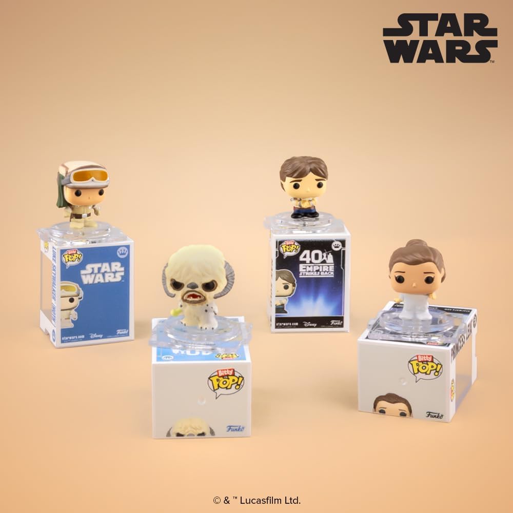 Funko Bitty Pop! SW - Leia 4pkund eine Überraschungs-Mini-Figur - 0.9 Inch (2.2 cm) - Star Wars Sammlerstück Stapelbares Display-Regal Inklusive - Geschenkidee Party-Tüten-Strumpf