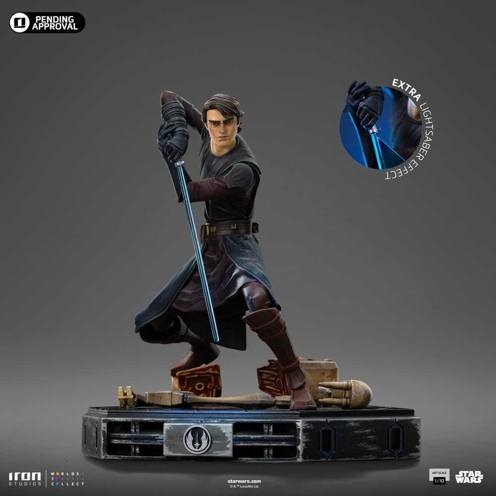 Iron Studios Sammlerstück, Kunststatue, Maßstab 1/10, Anakin Skywalker Star Wars: Clone Wars, Polysteinharz, mehrfarbig, 19,1 cm