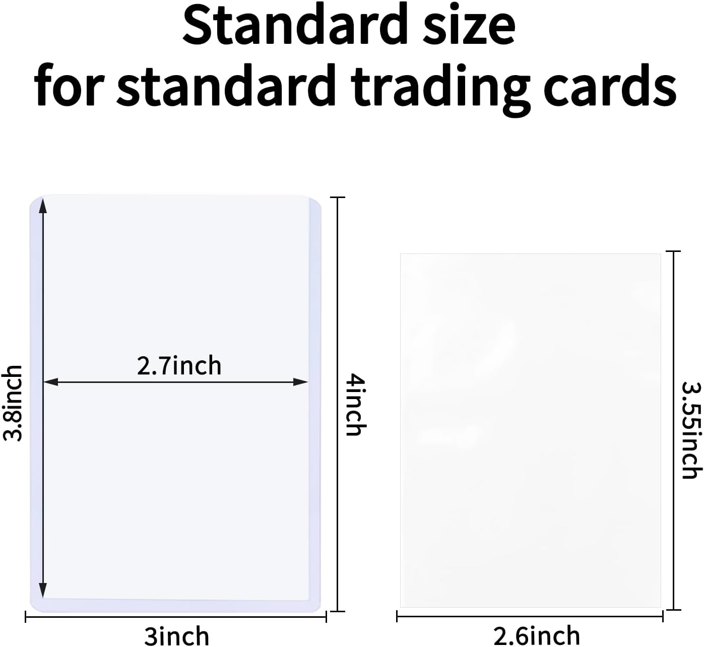 400 Stück Card Sleeves, 3"X4" Hartkartenhüllen, Sammelkartenhüllen passend für MTG, Sammelkarten, Sportkarten (200 Top Loads + 200 Transparente Kartenhüllen)