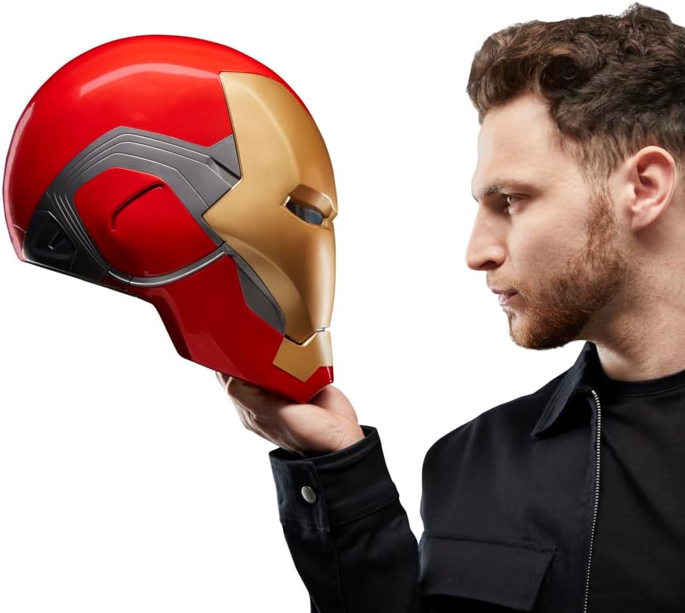 Marvel Legends Series Iron Man elektronischer Premium Helm mit Lichteffekten, Avengers: Endgame Rollenspielartikel für Erwachsene