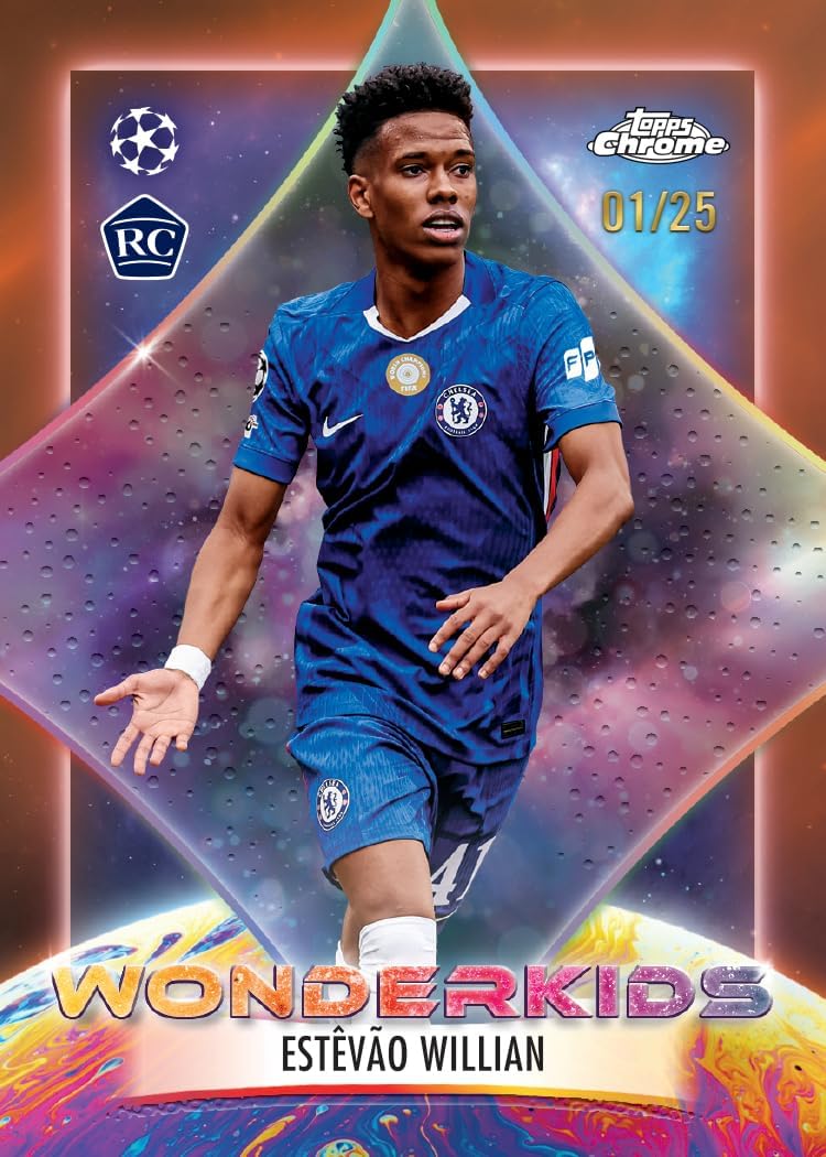 Topps Chrome® UEFA Club Competitions 2025-26 - Value Box (enthält 7 Packungen pro Box, 4 Karten pro Packung)