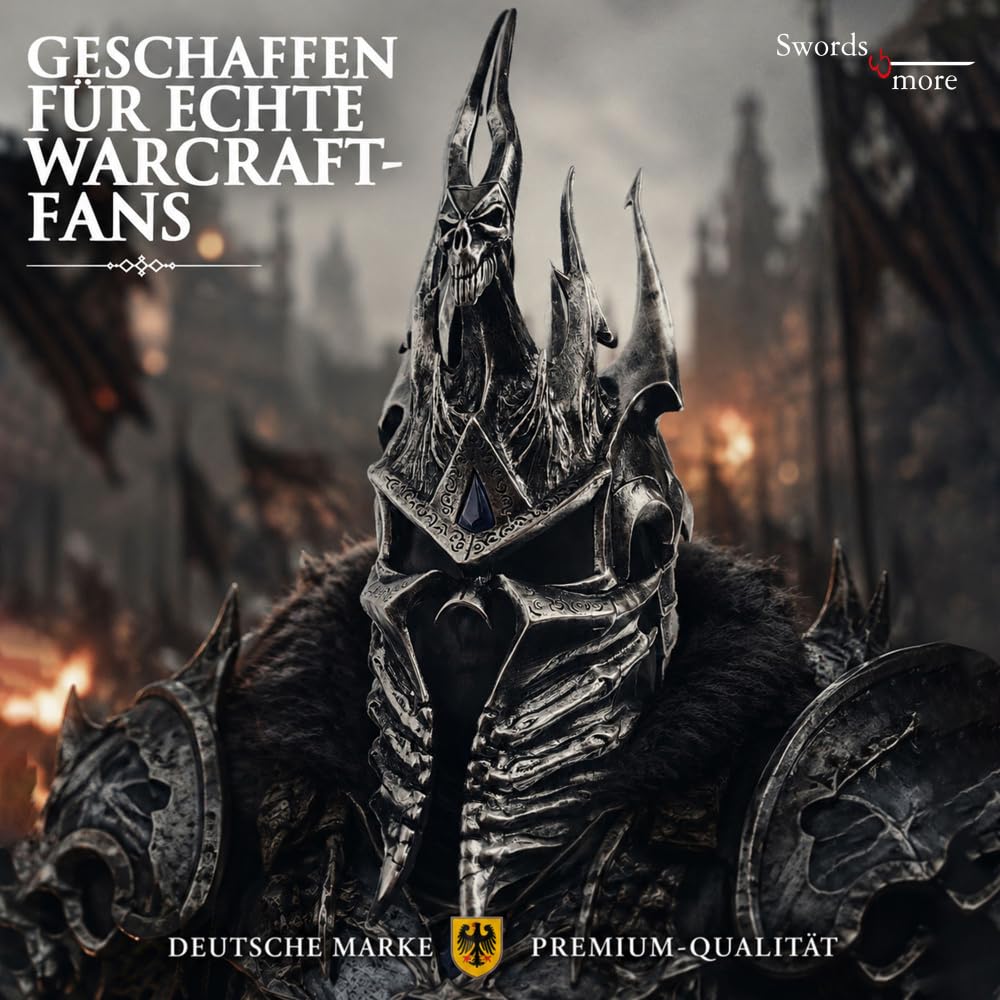 Swords and more Frostmourne Schwert Replik, Lich King Frostmourne Schwert Replikat 106 cm, World of Warcraft, Gaming Deko, Schwert aus Metall für Wow Cosplay, Deko Schwert & Gamer Geschenk