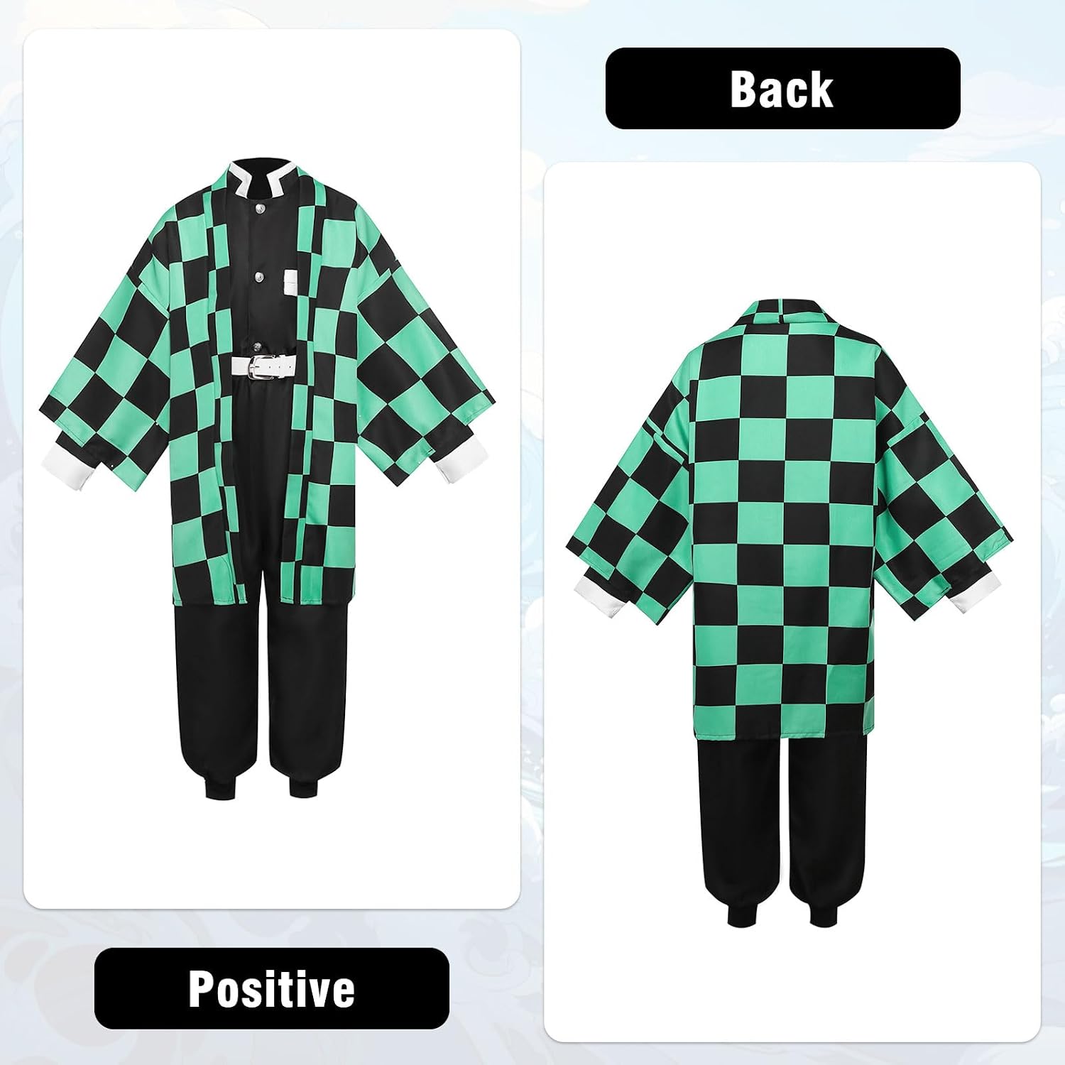 Bocguy Anime Cosplay, Giyuu/Shinobu/Mitsuri/Muichirou/Tanjiro/Nezuko/Zenitsu Anime Kostüm Erwachsene, Animecharakter Kimono Uniform für Karneval Halloween Cosplayparty AnimeConventions