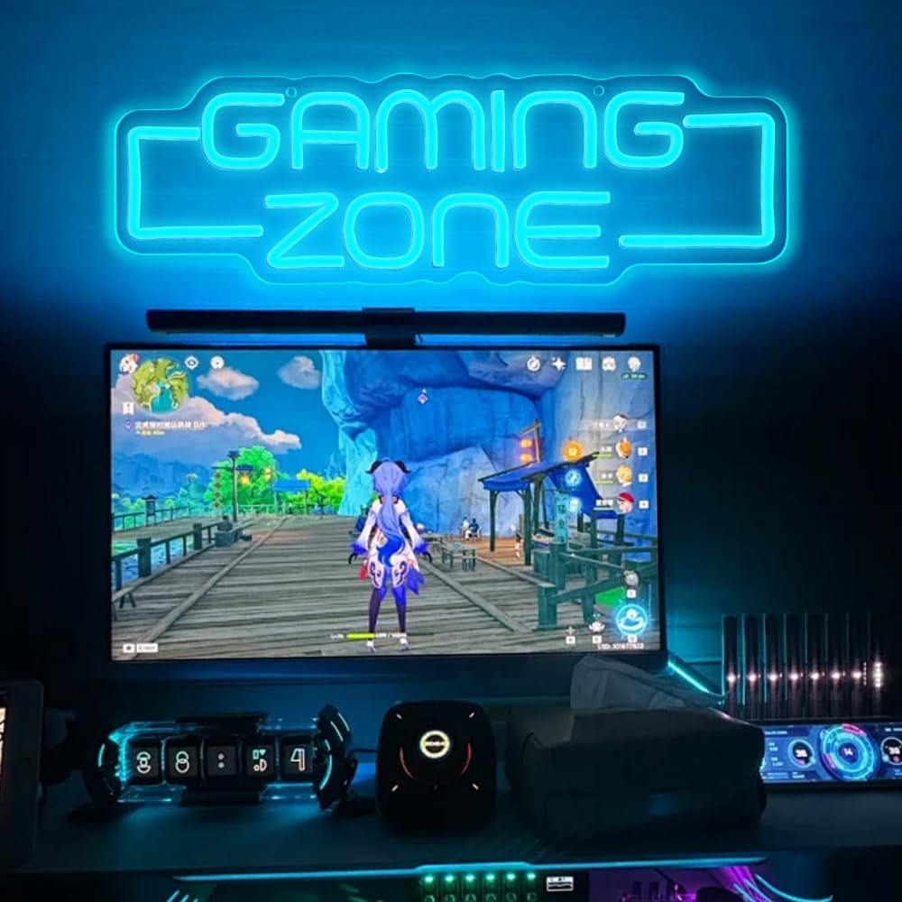 Gaming-Zone Neonschild, Spielplatz für Jugendliche, Neonschild, Dekoration für Spielzimmer, LED, Neon, Spiel, Geschenk für Jungen und Kinder