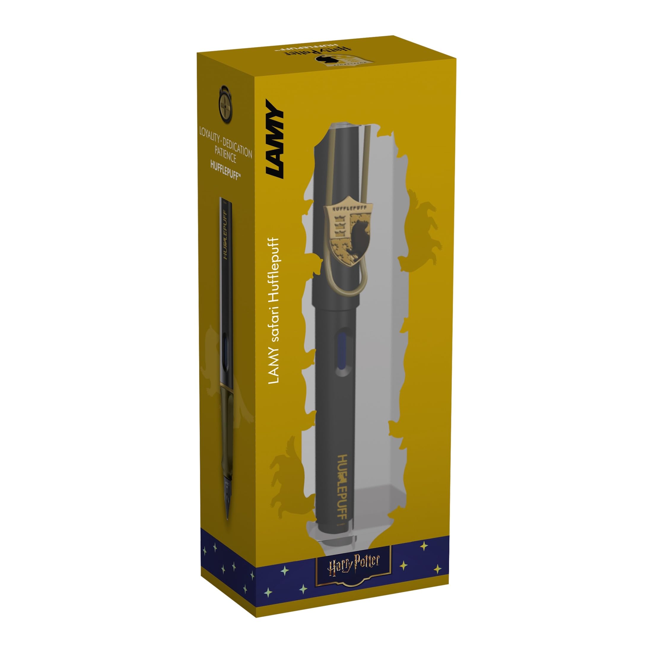 Lamy safari Harry Potter Gryffindor™ Füller – Special Edition Füllhalter mit Wappen des Hauses - Stahlfeder in Strichbreite M – mit ergonomischen Griff – inkl. Tintenpatrone T10 blau – Rechtshänder