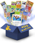 400x Pokémon Karten Deutsch 20 Holo oder Reverse Holo - 330x Common - 50x Energiekarten – Originale Karten aus aktuellen Sets Zufällige Auswahl Sammelkarten + Heartforcards® Versandschutz