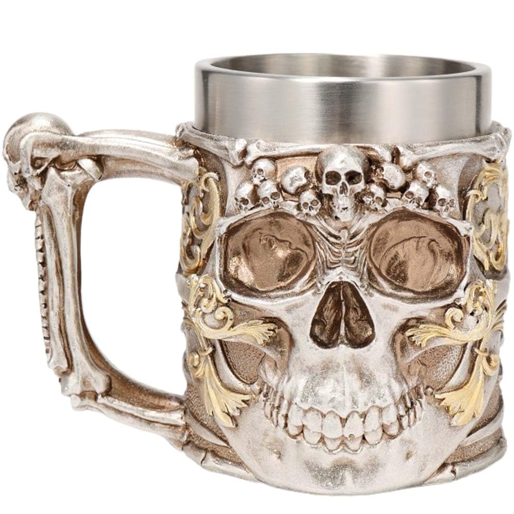 ZONSUSE Mittelalter Drache Kelch, Gotischer Drachen Kelch, Flugsaurier Edelstahl Weinkelch, Roter Drache auf Kreuzsockel, Magischer Dragon Goblet,Idee Geschenk für Fantasy Fans 200ml (Rot Goblet)