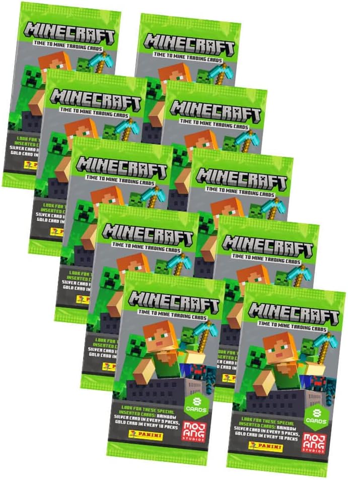 Panini Minecraft Trading Cards - Sammelkarten Time to Mine - Karten Auswahl (10 Booster)