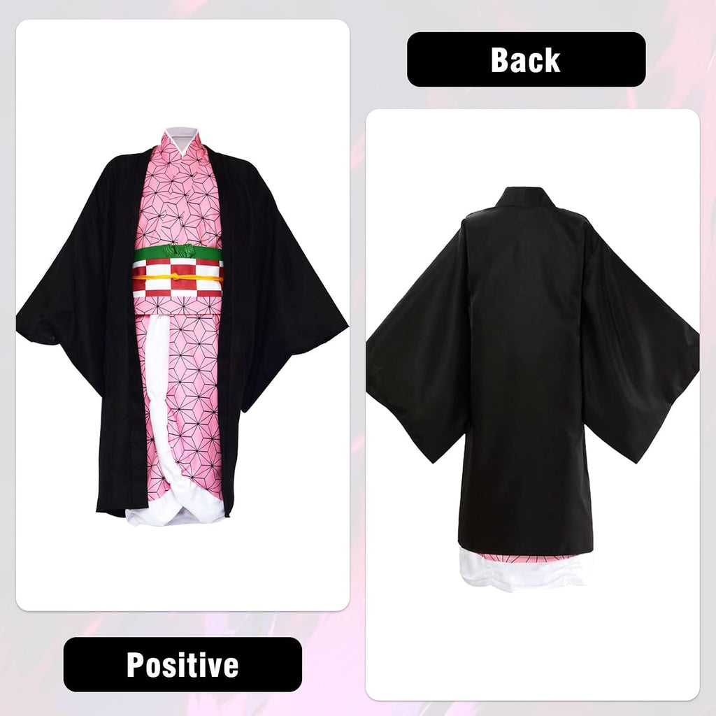 Bocguy Anime Cosplay, Giyuu/Shinobu/Mitsuri/Muichirou/Tanjiro/Nezuko/Zenitsu Anime Kostüm Erwachsene, Animecharakter Kimono Uniform für Karneval Halloween Cosplayparty AnimeConventions