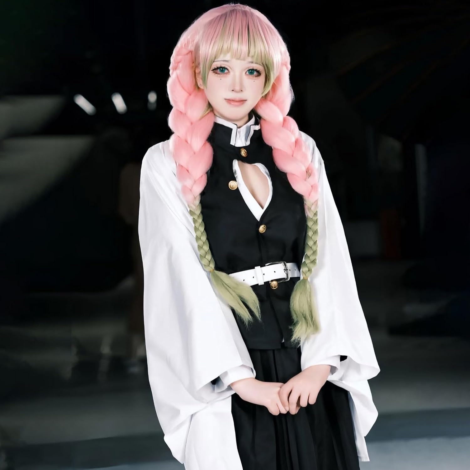 Bocguy Anime Cosplay, Giyuu/Shinobu/Mitsuri/Muichirou/Tanjiro/Nezuko/Zenitsu Anime Kostüm Erwachsene, Animecharakter Kimono Uniform für Karneval Halloween Cosplayparty AnimeConventions