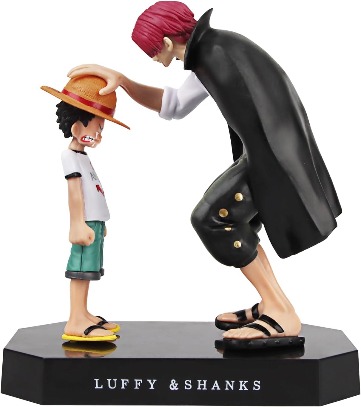 Powmag One-Pie-ce Lu-ffy und Shan-KERS Figuren, 18cm PVC Charakter Modell Actionfigur Collectibles Ornamente Statue Desktop Dekoration