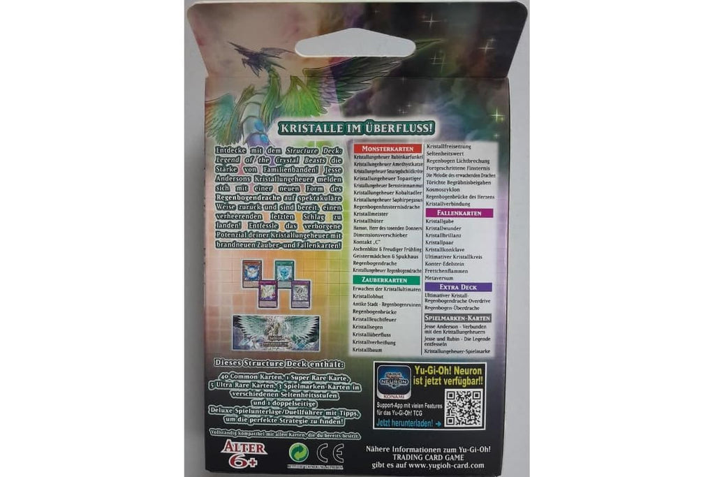 YuGiOh Structure Deck Legend of the Crystal Beasts | GERMAN | Yu-Gi-Oh! Cards NEW CHEAP | + Arkero-G 50 Small Soft Sleeves Japanese Card Sleeves