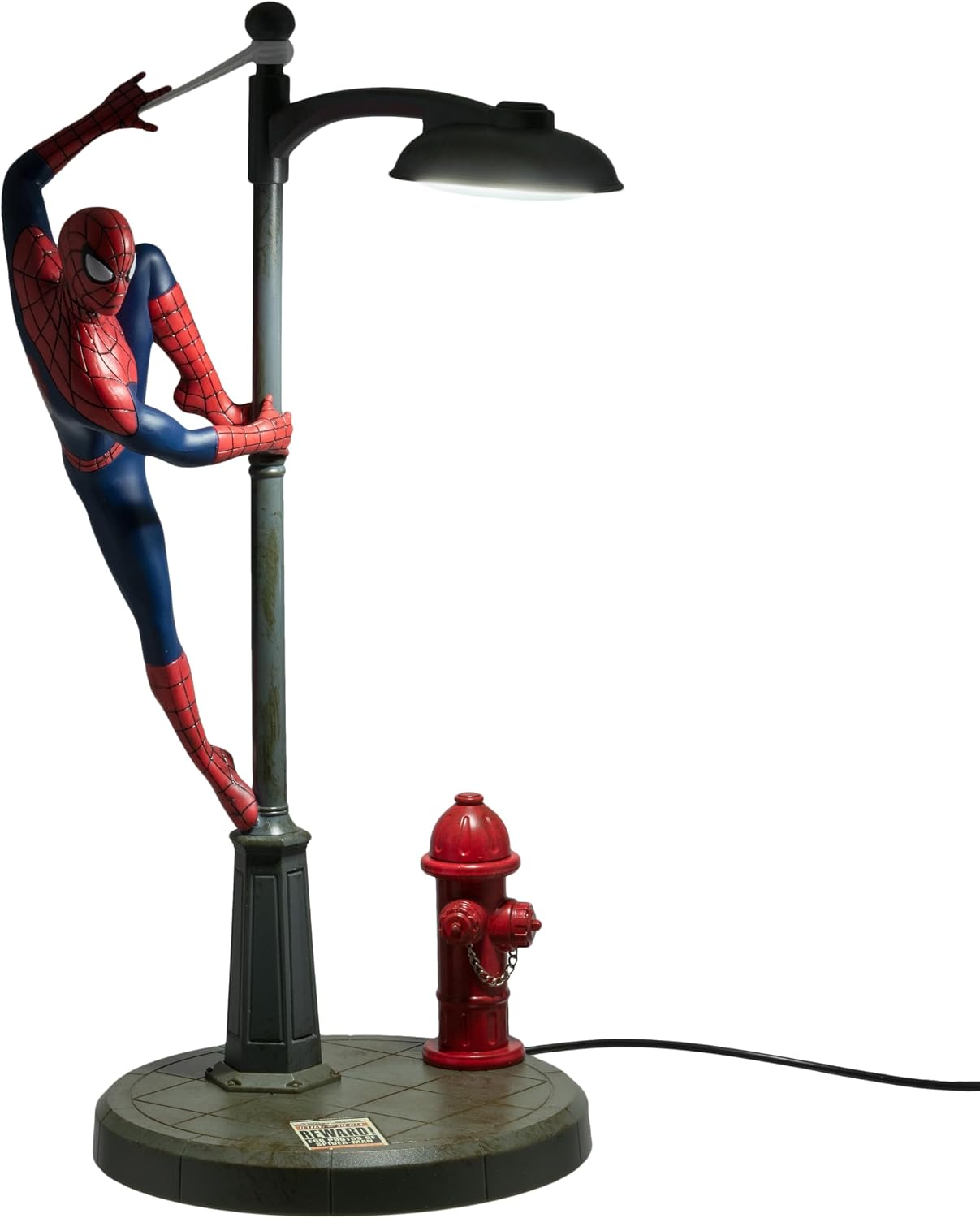 Spider-Man Tischlampe - Offiziell lizenziertes Disney-Tischlicht, Marvel-Strassenbeleuchtung Spider-Man-Spotlight, Geschenk für Multiverse-Fans