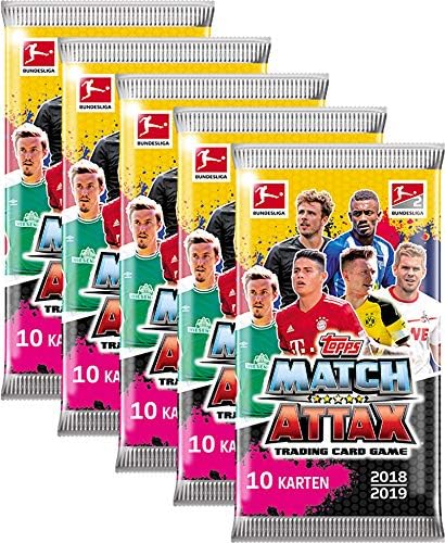 Topps Match Attax Bundesliga 2018/19 - 5 Booster a 10 Karten = 50 Stück