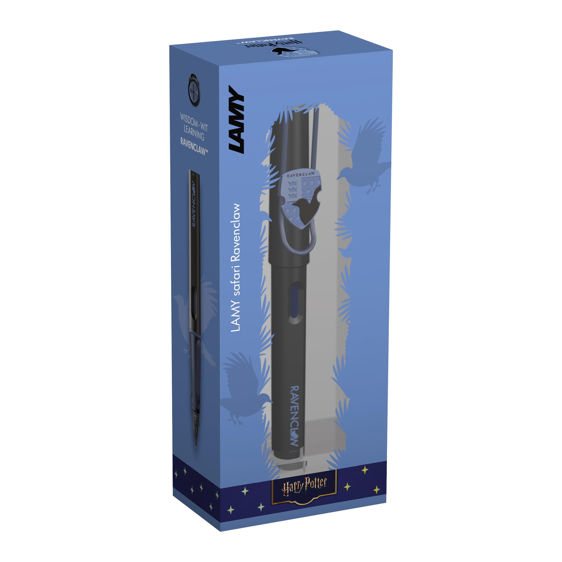 Lamy safari Harry Potter Gryffindor™ Füller – Special Edition Füllhalter mit Wappen des Hauses - Stahlfeder in Strichbreite M – mit ergonomischen Griff – inkl. Tintenpatrone T10 blau – Rechtshänder