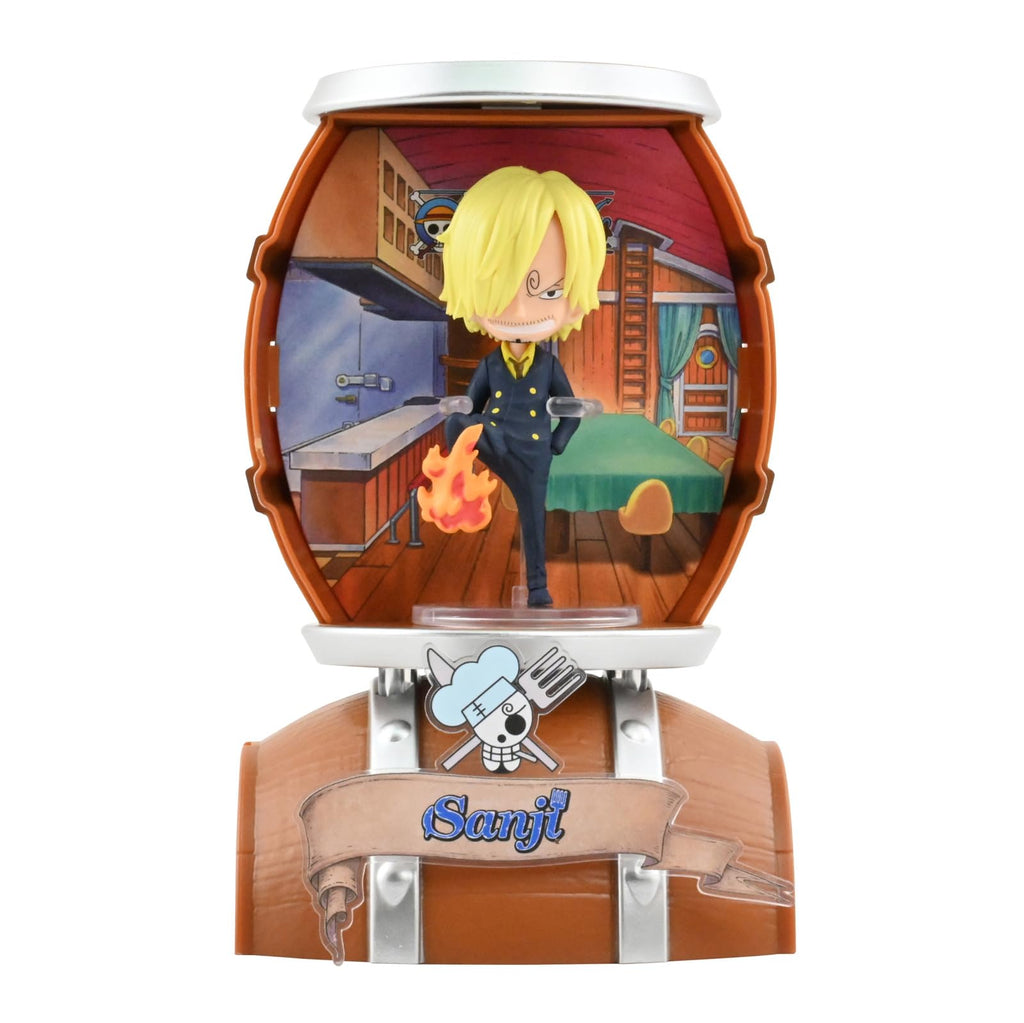 Yume 15329 - One Piece Barrel Capsule, 1 von 6 Mini Figuren mit Fass, Sammelfigur mit Display-Stand, Anime Merch für Fans der Serie
