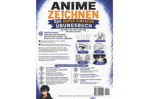 Anime zeichnen: Das super einfache Übungsbuch: Werde Schritt für Schritt besser und zeichne Anime-Charaktere, auf die du stolz bist – mit einfachen Übungen und klaren, verständlichen Lektionen