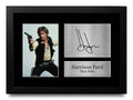 HWC Trading FR A3 Harrison Ford Star Wars Han Solo Geschenke Gedruckt, Signiert Autogramm Bild Display Für Film-Erinnerungsstücke-Fans - A3 Eingerahmt