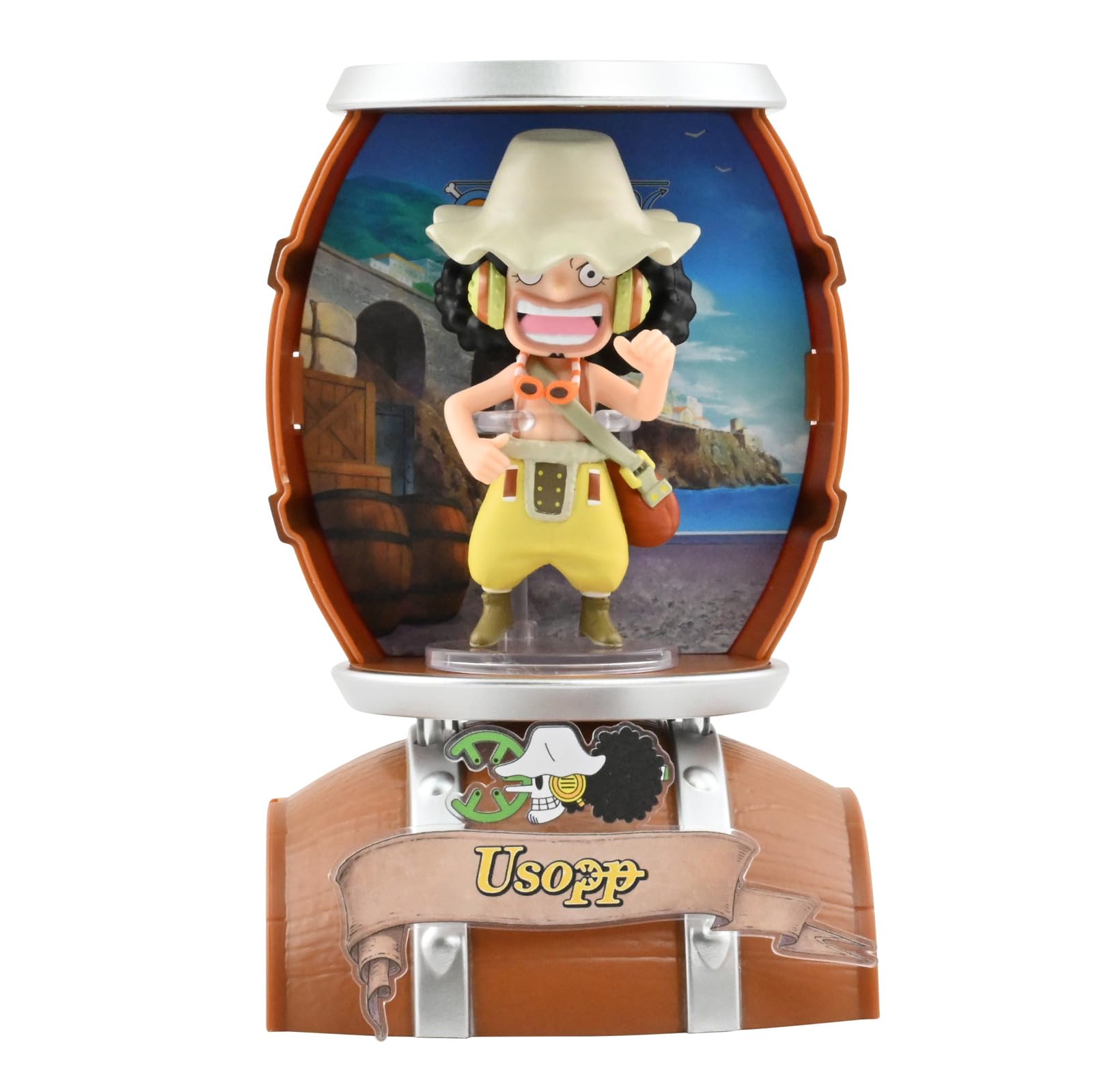 Yume 15329 - One Piece Barrel Capsule, 1 von 6 Mini Figuren mit Fass, Sammelfigur mit Display-Stand, Anime Merch für Fans der Serie