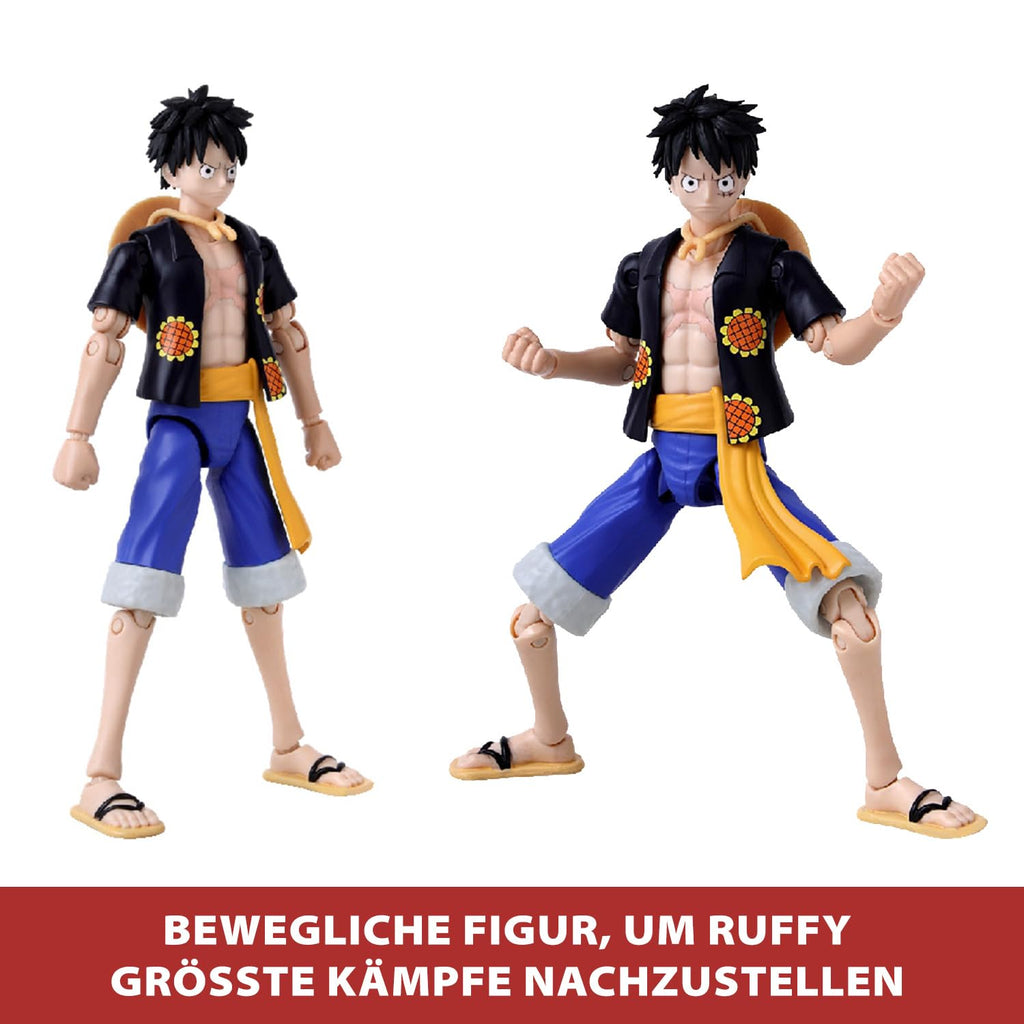 BANDAI – Anime Heroes – One Piece Figur – Lorenor Zorro 17 cm Three Sword Style – Offizielle Lizenz One Piece – Bewegliche Manga Figur Zorro 3 Schwerter – Spielzeug für Kinder ab 4 Jahren – 37052