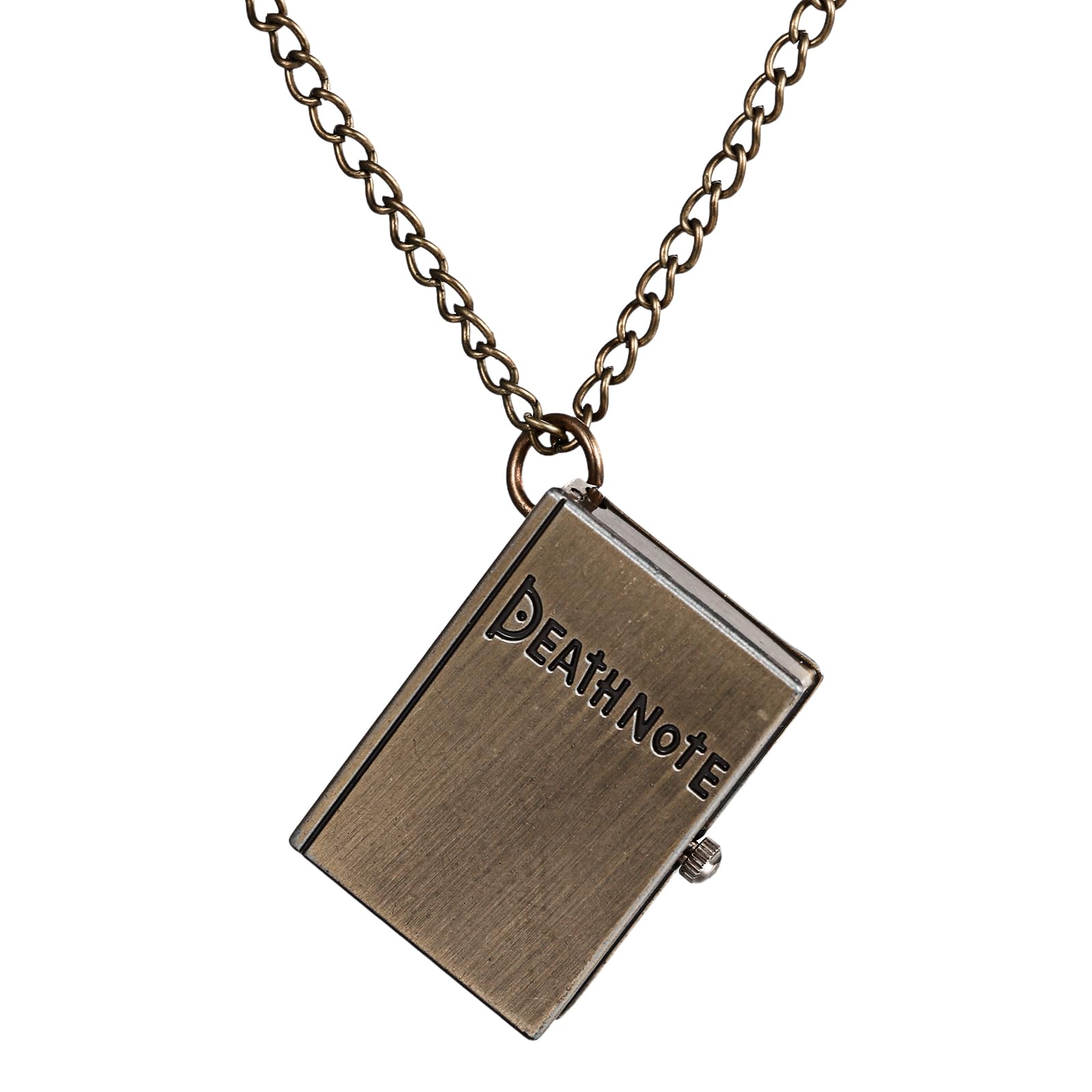 JewelryWe Taschenuhr Herren Damen Vintage: Retro Analog Quarz Kettenuhr Uhr Umhängeuhr mit Halskette Kette Pocket Watch Bronze Unisex Geschenk