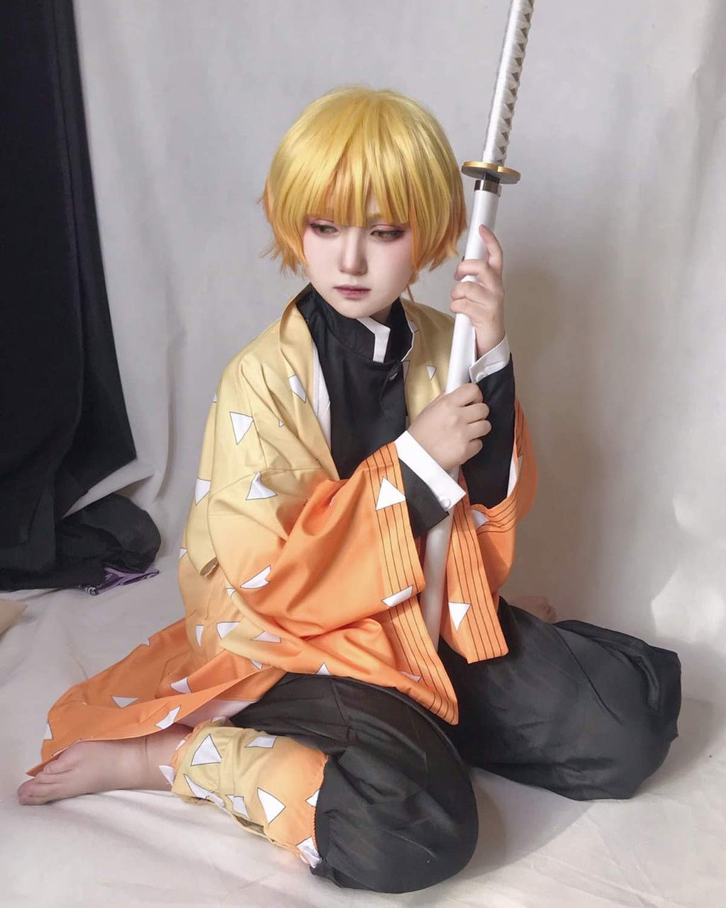 Fiamll Tanjirou Zenitsu Giyuu Cosplay Kostüm für Japanischer Anime Kimono demon cosplay Outfit Halloween Kostüm