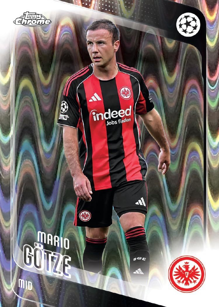 Topps Chrome® UEFA Club Competitions 2025-26 - Value Box (enthält 7 Packungen pro Box, 4 Karten pro Packung)