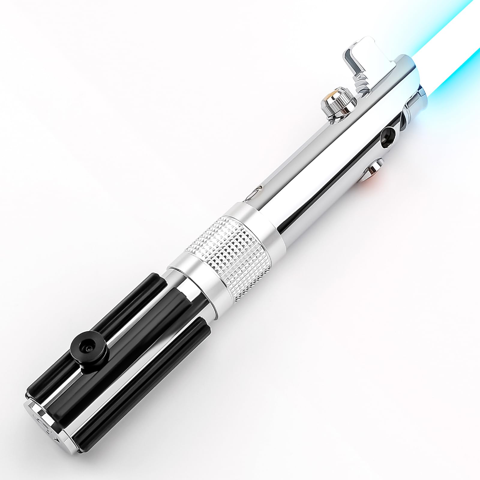 Saberforms Duell Lichtschwert mit 12 RGB Farben 16 Sound Fonts und Motion Control, Force FX Lichtschwerter mit Premium Metallgriff und austauschbarer Klinge, Lichtschwert für Erwachsene, Kinder