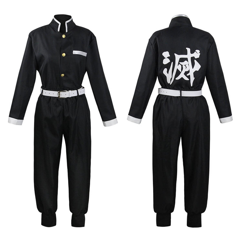 Anime Charakter Kochou Shinobu Cosplay Kostüm Outfit Kanroji Mitsuri Rollenspiel Uniform Komplettes Set Halloween Party Karneval Dress Up Anzug mit Perücke für Frauen