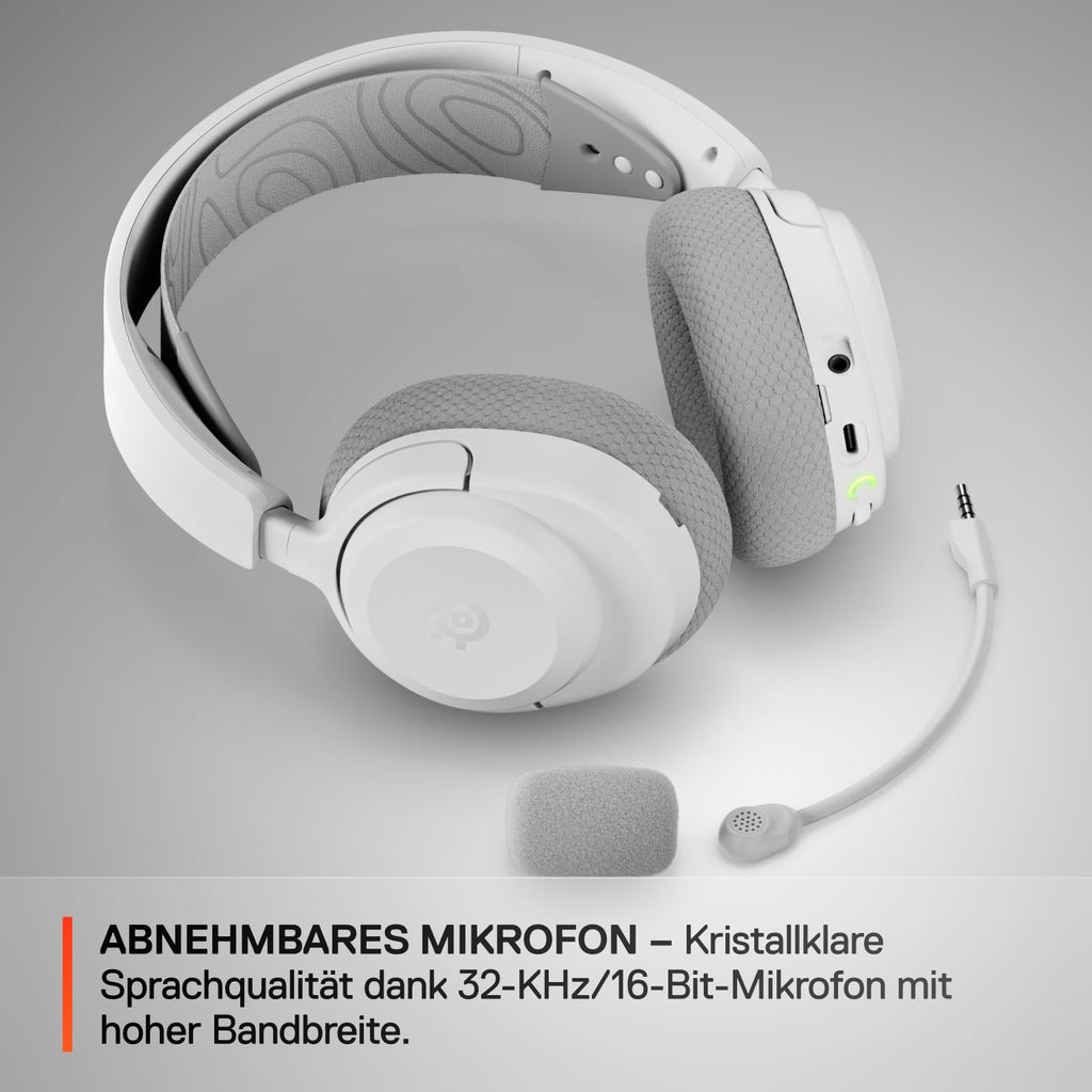 SteelSeries Arctis Nova 3P Wireless - PS5 Headset & PC Gaming Headset – App-Steuerung – 40 Std. Akku – Neodym-Magnet-Treiber – 2,4 GHz/Bluetooth – Abnehmbares Mikrofon – Für PS5, PC, Switch - Schwarz