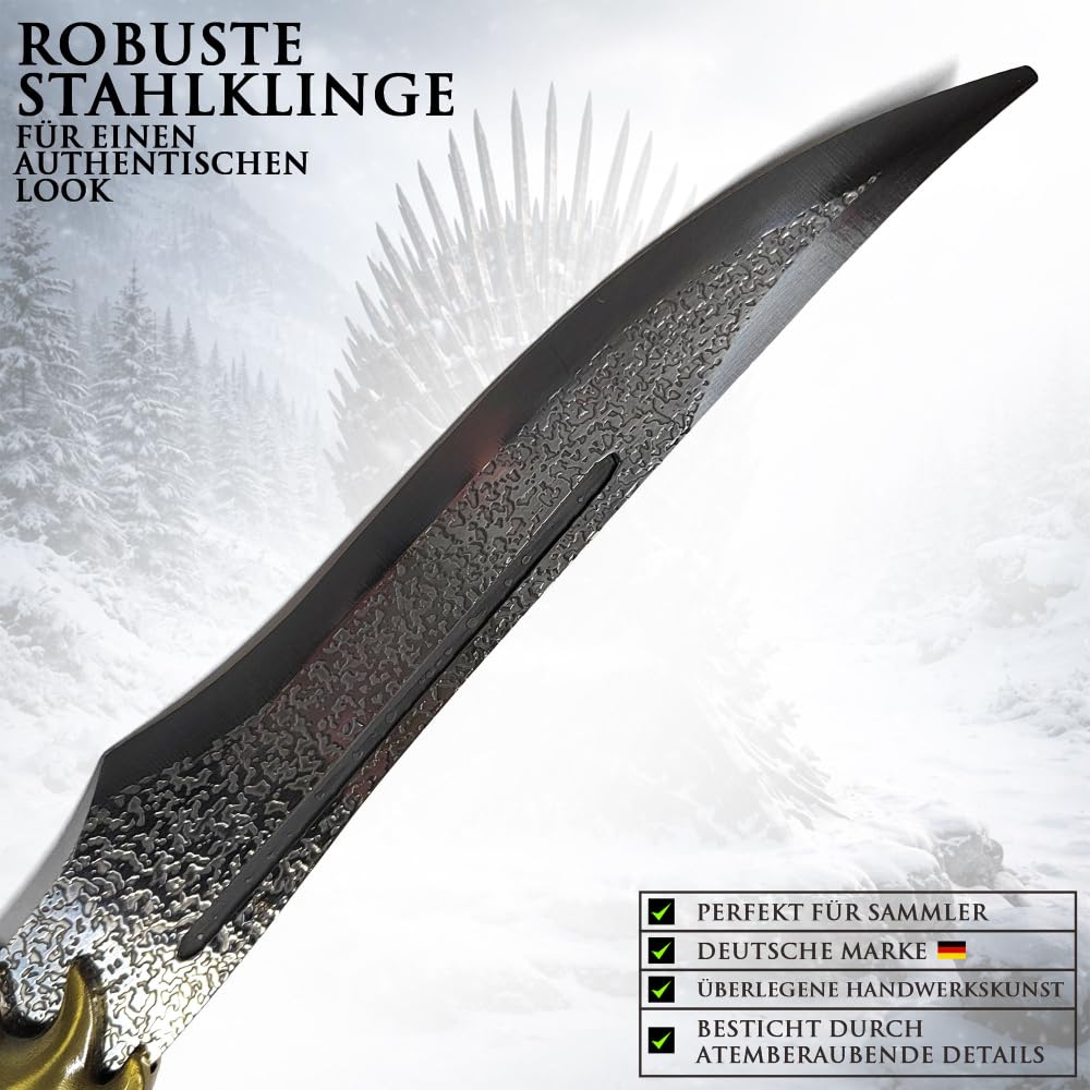 Game of Thrones Schwert | Authentisches Stück aus der Welt von Westeros | Stahlschwert | Hochwertige Verarbeitung | Perfekt für Sammler und Fans von Game of Thrones