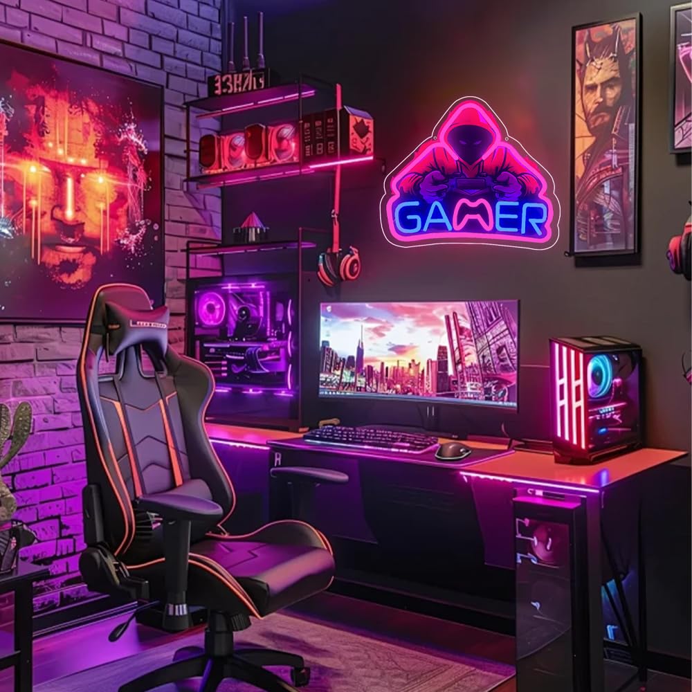 Gaming-Zone Neonschild, Spielplatz für Jugendliche, Neonschild, Dekoration für Spielzimmer, LED, Neon, Spiel, Geschenk für Jungen und Kinder