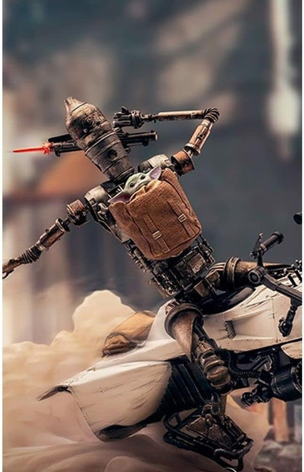 Iron Studios Deluxe BDS: Disney Star Wars The Mandalorian - IG-11 and The Child Art Scale Polystone Statue (1/10) (LUCSWR47021-10)