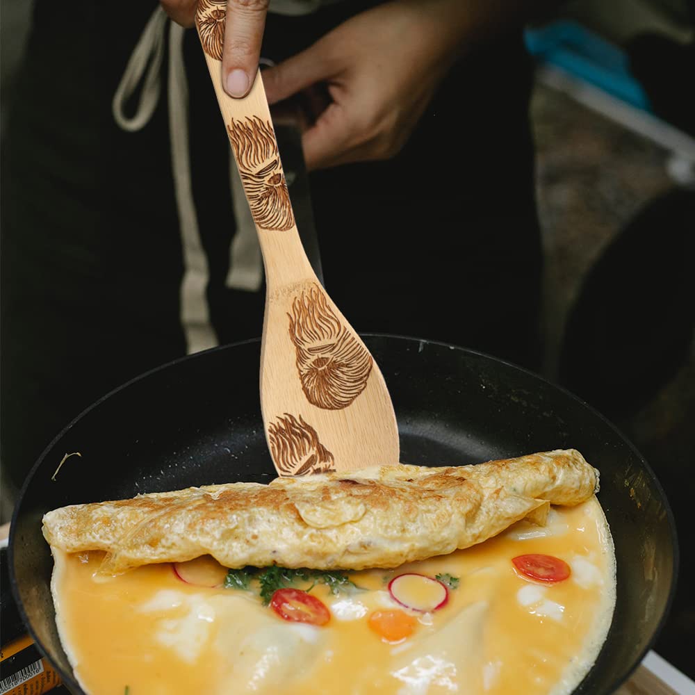Gravierte Holzlöffel-Set mit 5 – Lustige Harry Geschenke Kochlöffel, Küchenutensilien zum Kochen, Einweihungsgeschenk, Harry Weihnachten Geschenke für Frauen oder Männer (Küche/Deko)