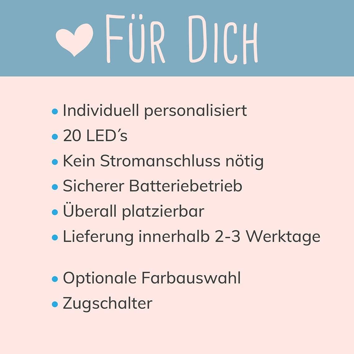 Namofactur® - LED Deko Schlummerlicht Nacht-Licht Fledermaus personalisiert mit Wunsch Namen Lasergravur Wand-Lampe Kinderzimmer Wohnzimmer Geschenk
