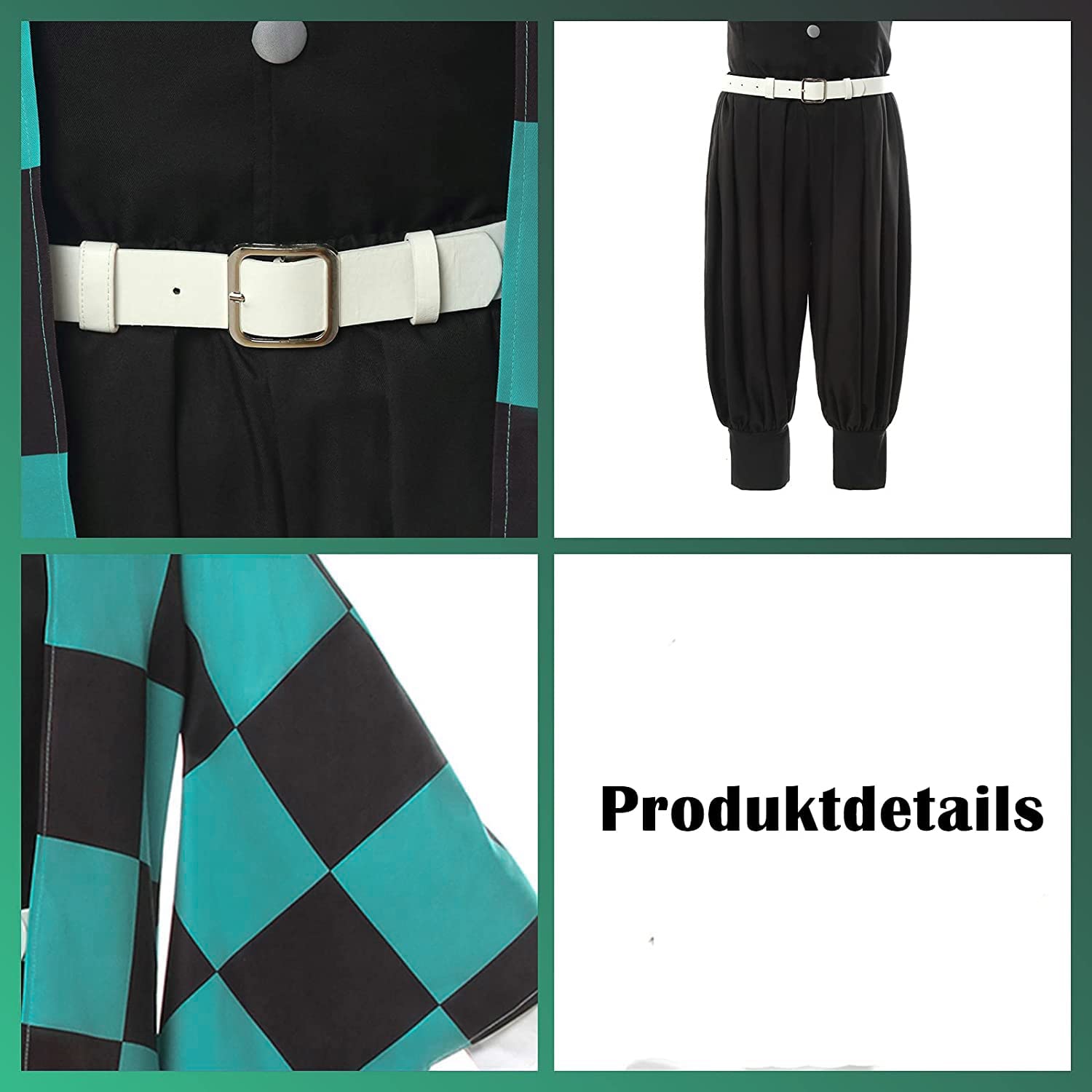 Fiamll Tanjirou Zenitsu Giyuu Cosplay Kostüm für Japanischer Anime Kimono demon cosplay Outfit Halloween Kostüm