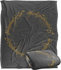 LOGOVISION Lord of THE RINGSOptimalweiche Kuscheldecke mit dem Logo Herr der Ringe, seidig, 152 x 127 cm