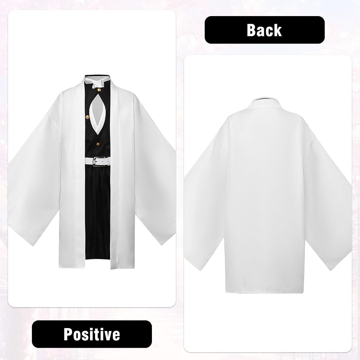 Bocguy Anime Cosplay, Giyuu/Shinobu/Mitsuri/Muichirou/Tanjiro/Nezuko/Zenitsu Anime Kostüm Erwachsene, Animecharakter Kimono Uniform für Karneval Halloween Cosplayparty AnimeConventions